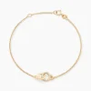 Bracelet Foma Or Jaune Oxyde De Zirconium