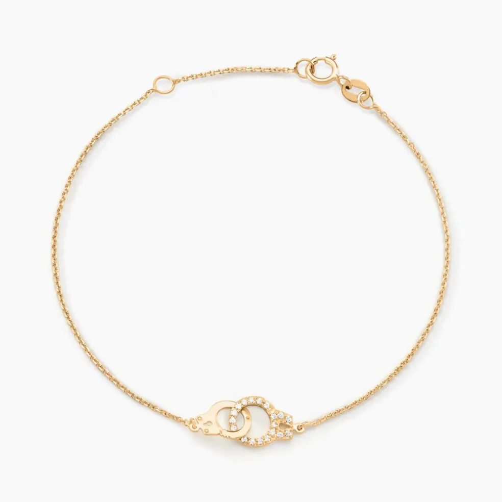 Bracelet Foma Or Jaune Oxyde De Zirconium