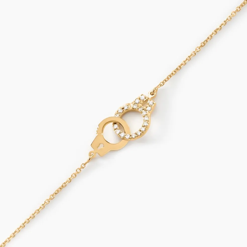 Bracelet Foma Or Jaune Oxyde De Zirconium
