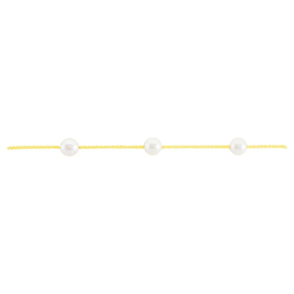 Bracelet Friea Or Jaune Perle De Culture