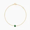 Bracelet Gathbiyya Or Jaune Emeraude