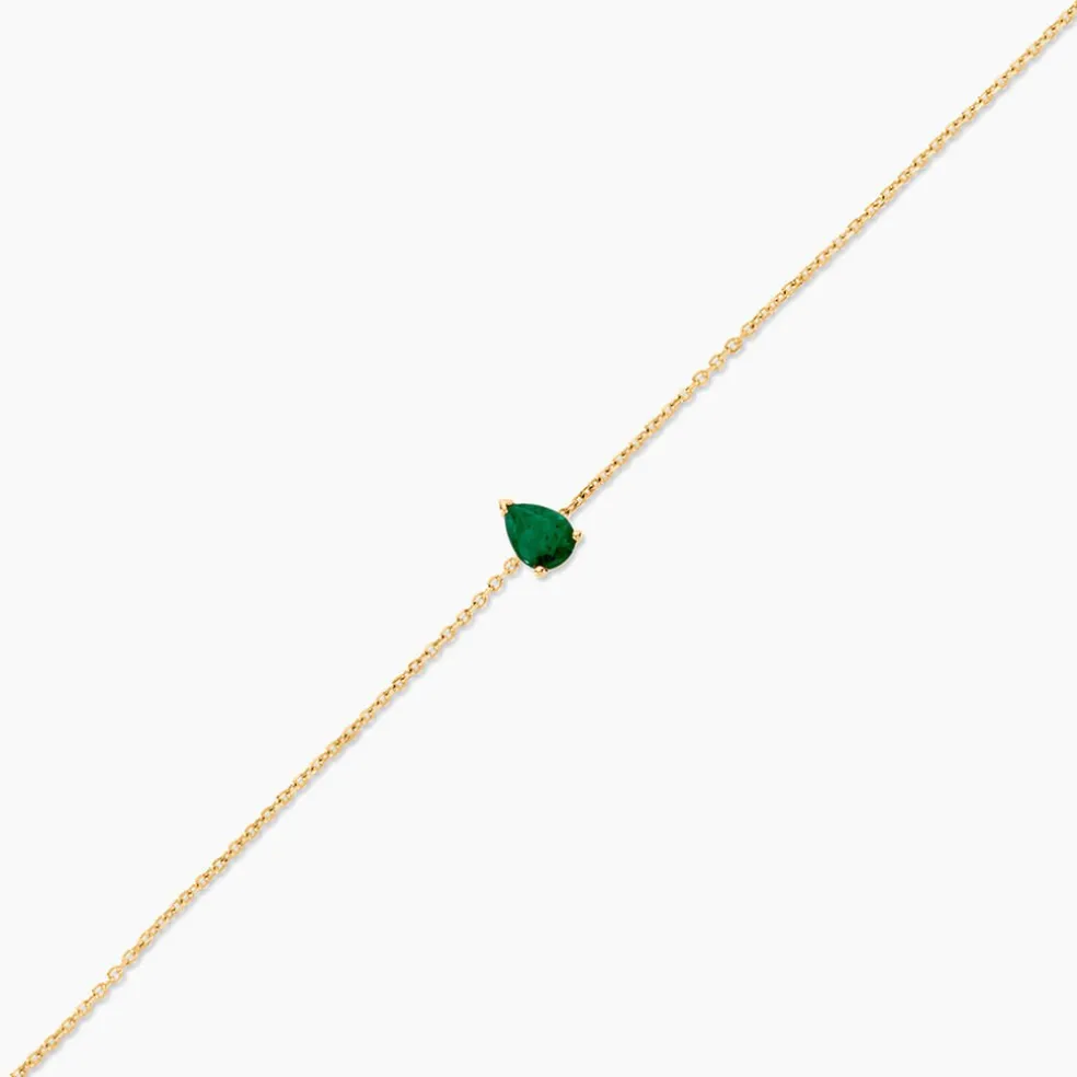 Bracelet Gathbiyya Or Jaune Emeraude