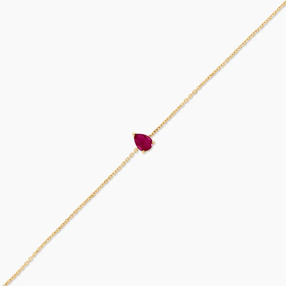 Bracelet Gathbiyya Or Jaune Rubis