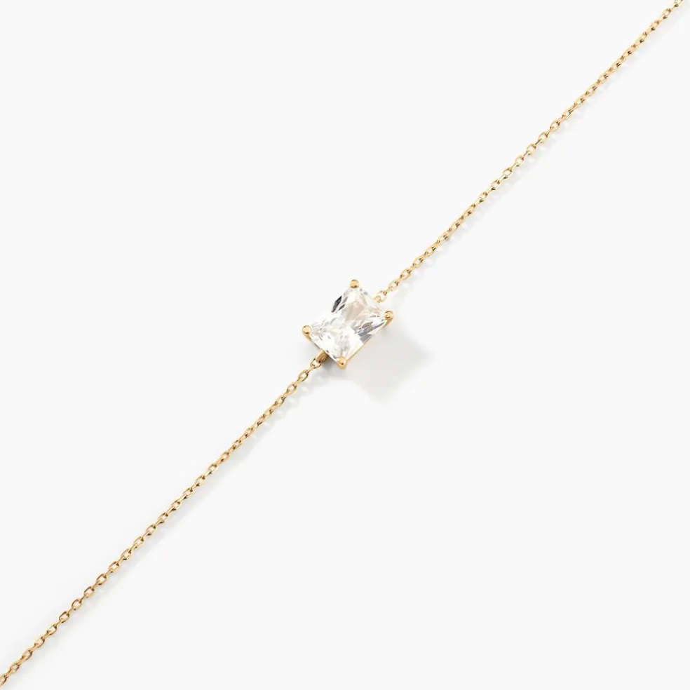 Bracelet Gatsby Or Jaune Oxyde De Zirconium