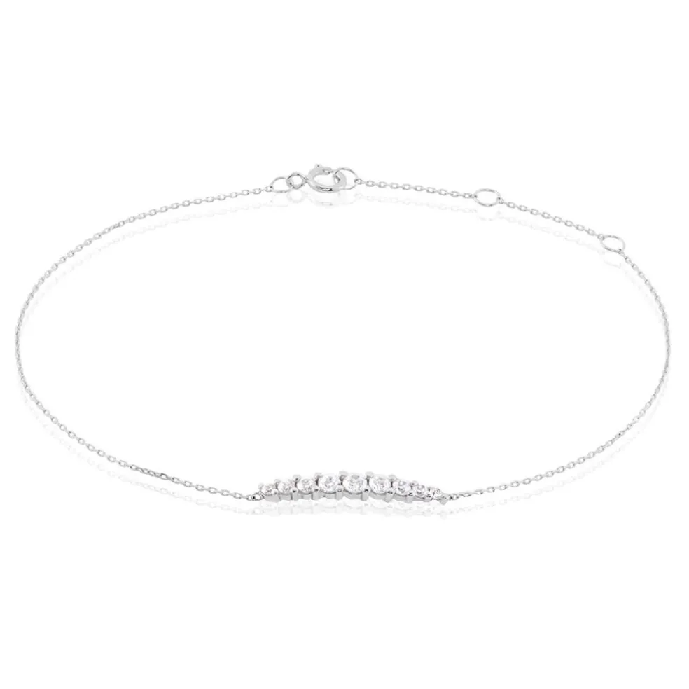 Bracelet Georas Or Blanc Oxyde