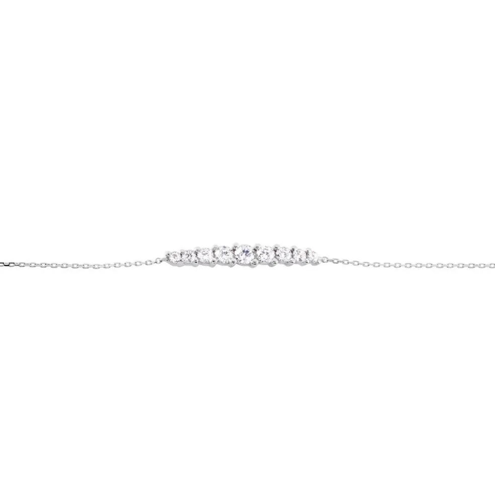 Bracelet Georas Or Blanc Oxyde