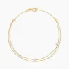 Bracelet Giordano Or Jaune Diamant Synthétique