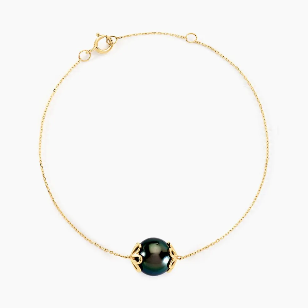 Bracelet Giunone Or Jaune Perle De Tahiti