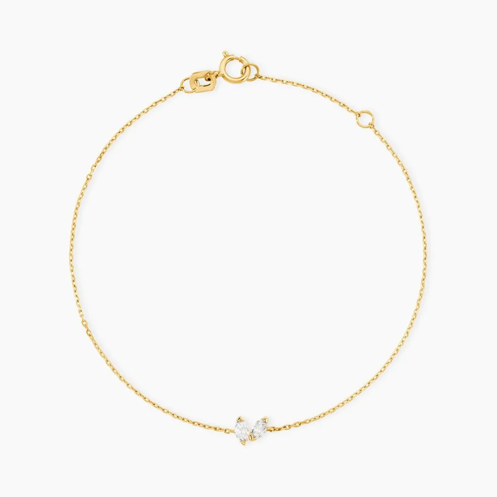 Bracelet Glendower Or Jaune Diamant Synthétique