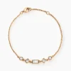 Bracelet Gold Chandelier Plaqué Or Doré Oxyde De Zirconium