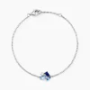Bracelet Guillemette Argent Blanc Pierre D'imitation