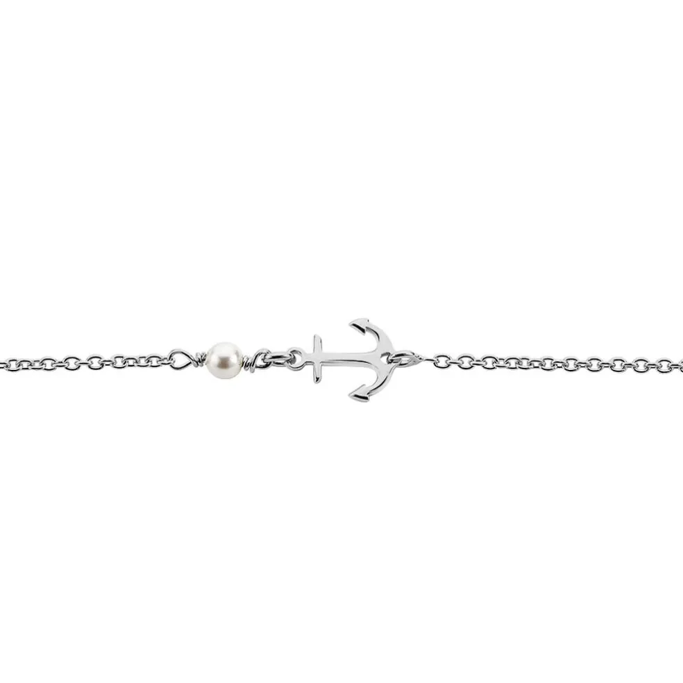 Bracelet Gwenaelle Argent Blanc Perle D'imitation