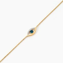 Bracelet Hajnal Or Jaune Topaze Oxyde De Zirconium