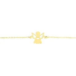 Bracelet Hallie Ange Et Coeur Or Jaune