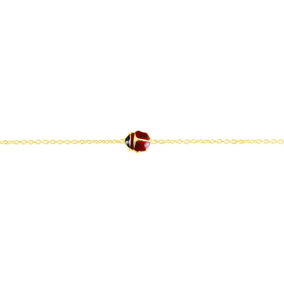 Bracelet Helidie Coccinelle Or Jaune