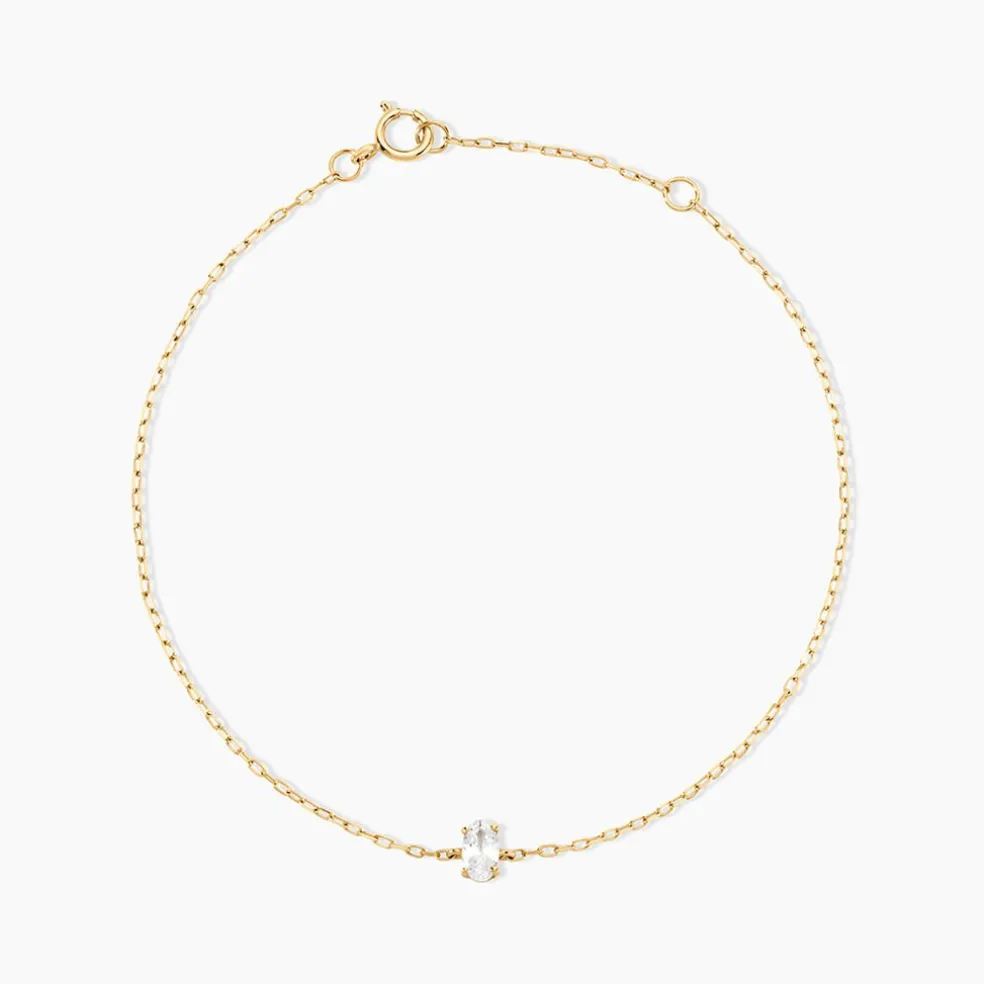 Bracelet Husam Or Jaune Oxyde De Zirconium