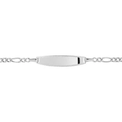 Bracelet Identité Bartolomee Or Blanc