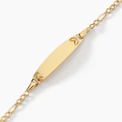 Bracelet Identité Bartolomee Maille Alternee 1/3 3 Or Jaune