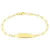 Bracelet Identité Bartolomee Maille Alternee 1/1 Or Jaune