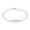 Bracelet Identité Ericka Maille Singapour Or Blanc