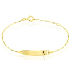 Bracelet Identité Esta Maille Forçat Or Jaune
