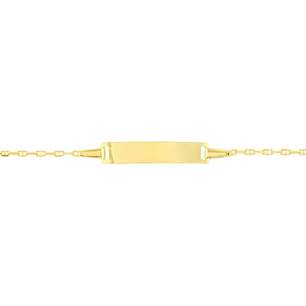 Bracelet Identité Esta Maille Forçat Or Jaune