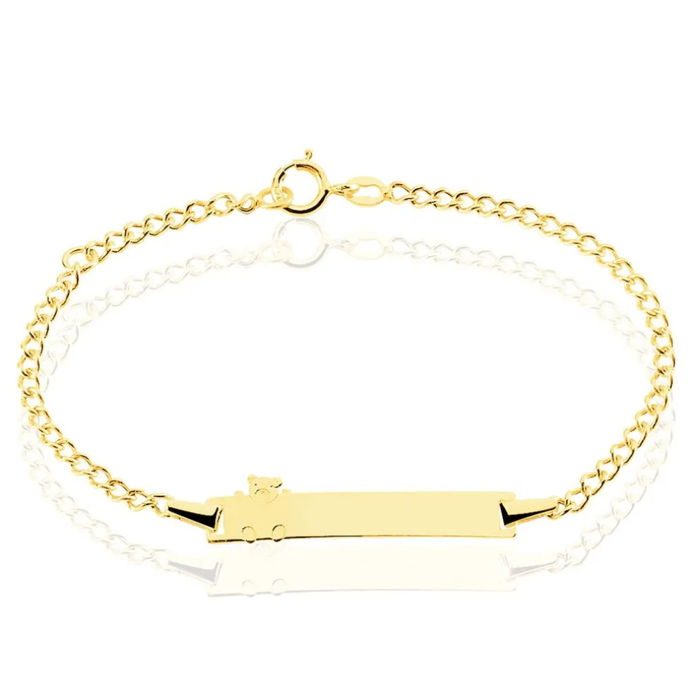 Bracelet Identité Etheline Maille Gourmette Or Jaune