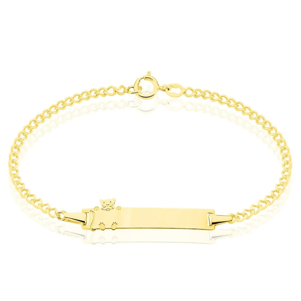 Bracelet Identité Etheline Maille Gourmette Or Jaune
