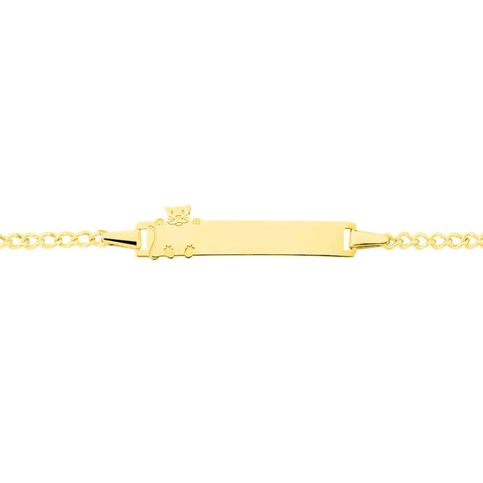 Bracelet Identité Etheline Maille Gourmette Or Jaune