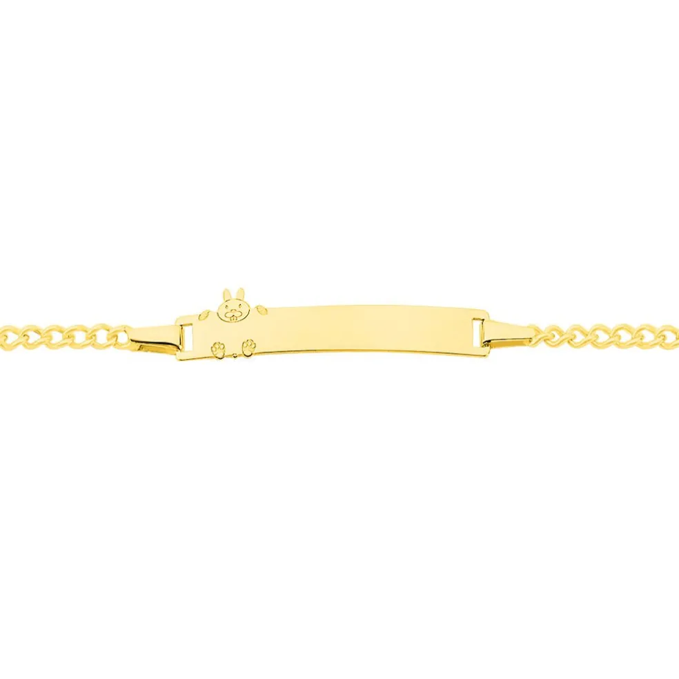Bracelet Identité Etheline Maille Gourmette Or Jaune