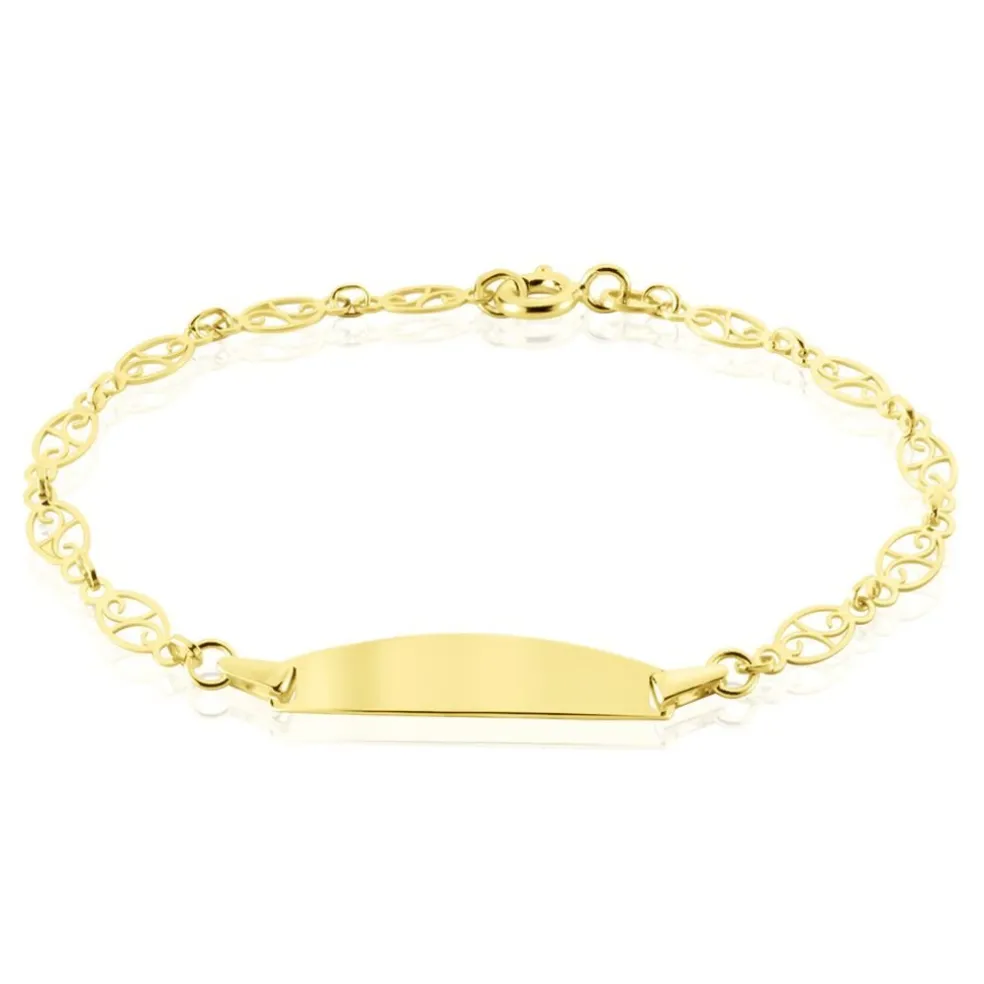 Bracelet Identité Eudoxie Maille Filigrane Or Jaune
