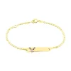 Bracelet Identité Euzebia Maille Chemin De Fer Or Jaune
