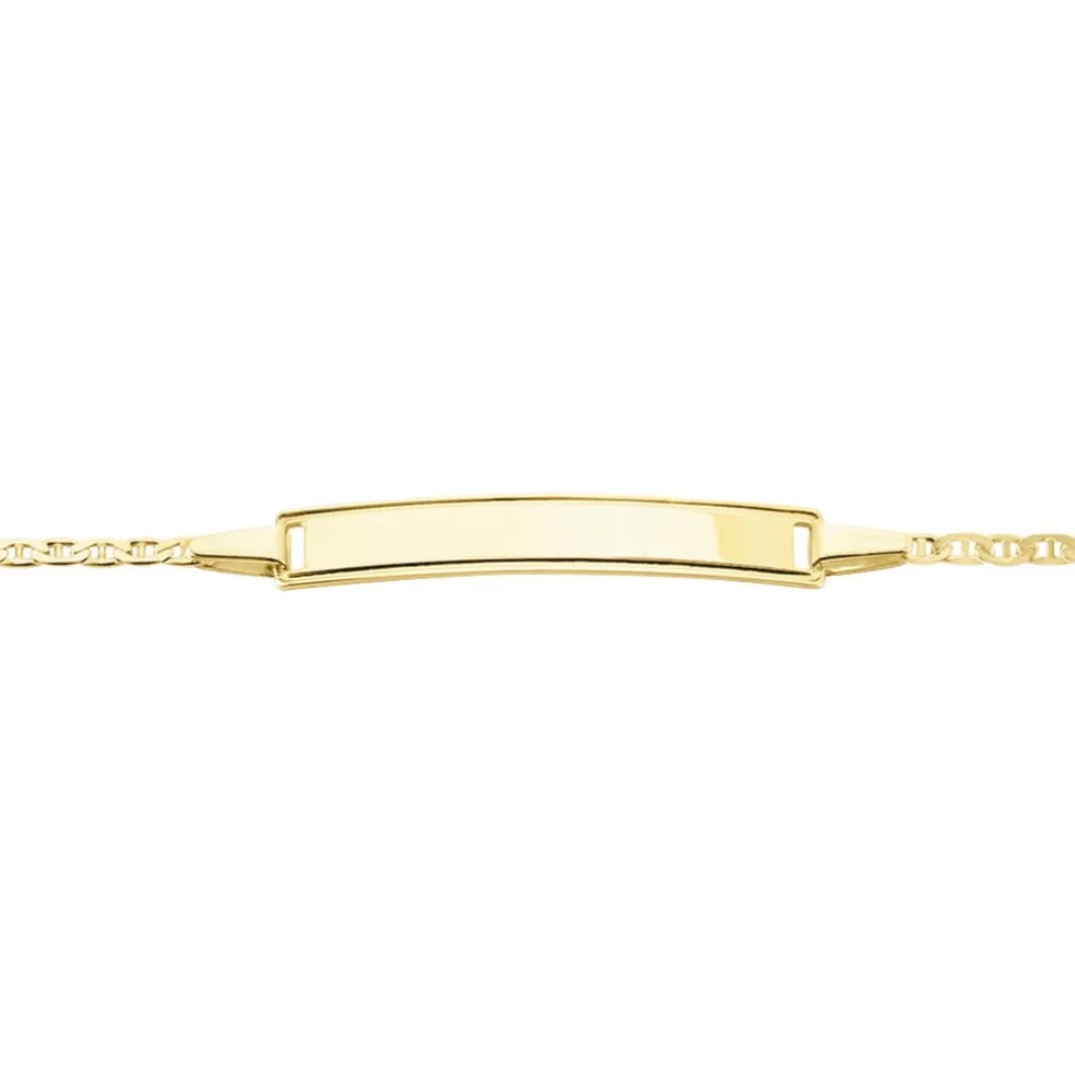 Bracelet Identité Fanelia Maille Marine Or Jaune