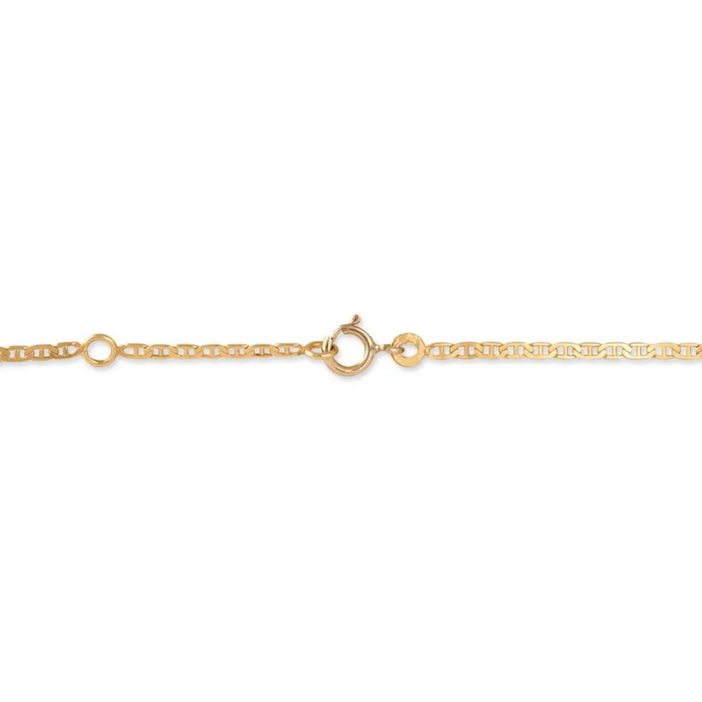 Bracelet Identité Fanelia Maille Marine Or Jaune