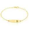 Bracelet Identité Fanelia Maille Marine Or Jaune