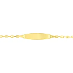 Bracelet Identité Fanelia Maille Marine Or Jaune