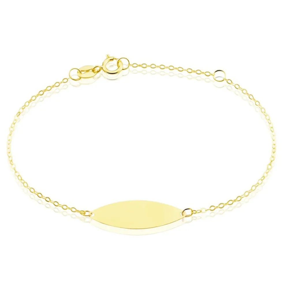 Bracelet Identité Gaspardine Maille Forçat Or Jaune