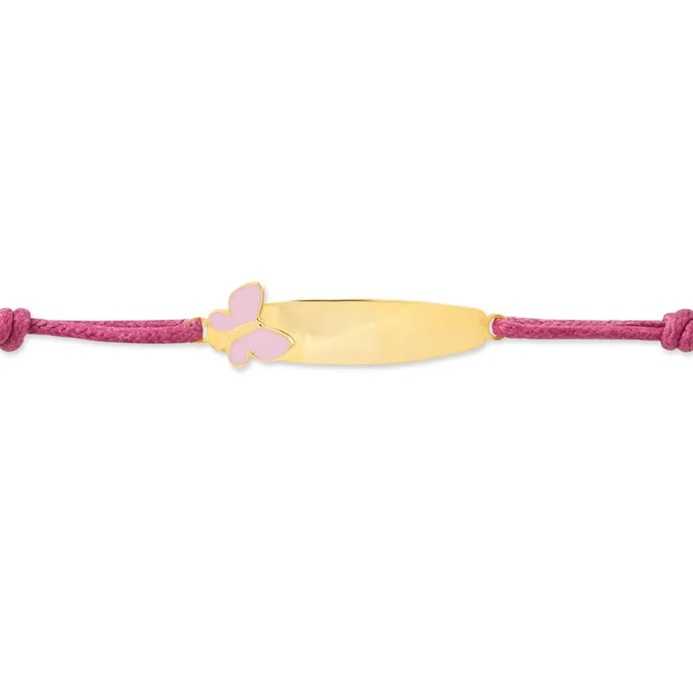 Bracelet Identité Helee Papillon Or Jaune