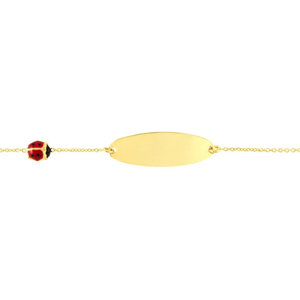 Bracelet Identité Holden Coccinelle Or Jaune