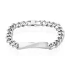 Bracelet Identitée Alfons Acier Blanc