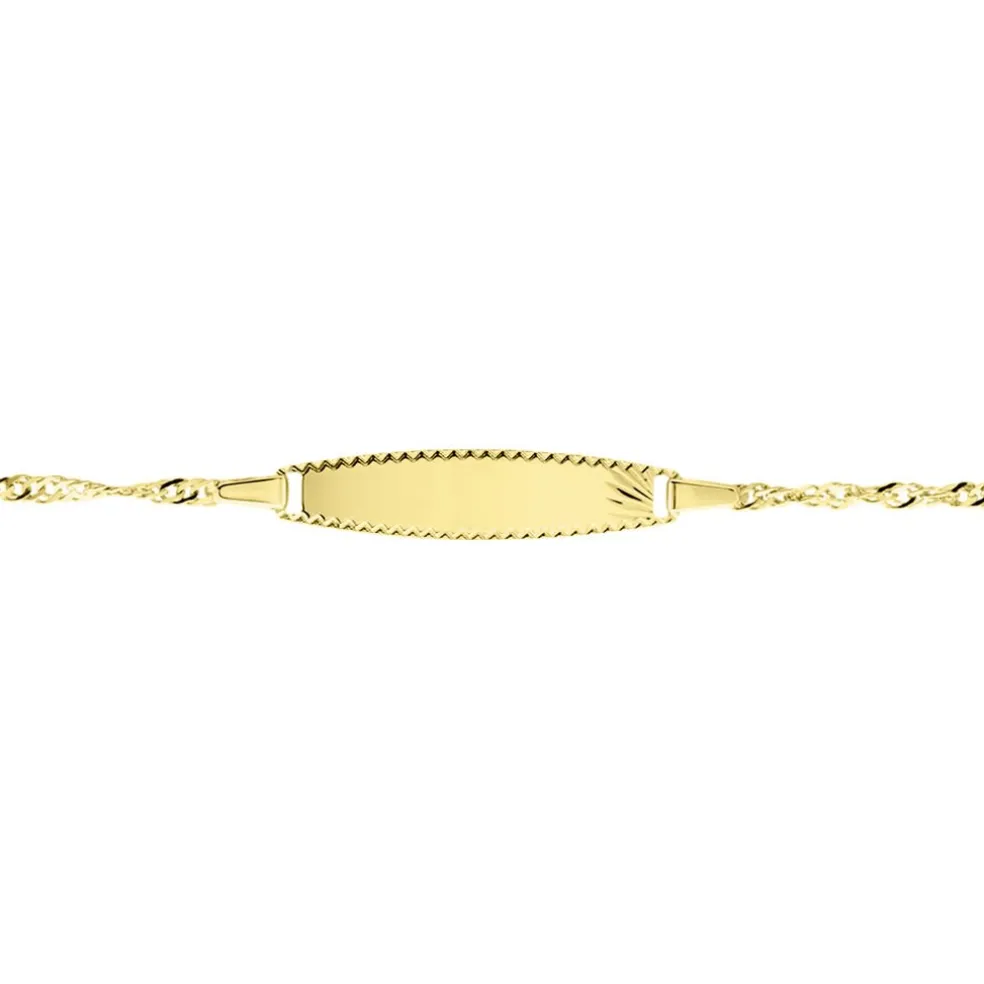 Bracelet Identite Bebe Or Jaune Ericka