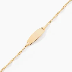 Bracelet Identite Bebe Or Jaune Ericka