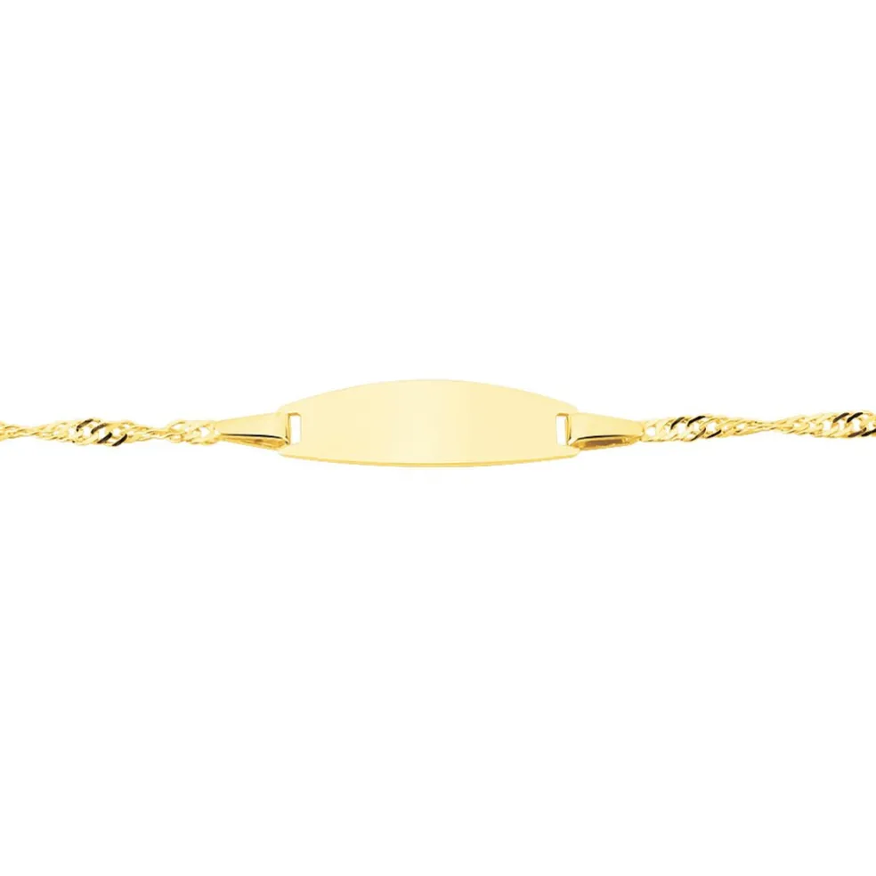 Bracelet Identite Bebe Or Jaune Ericka