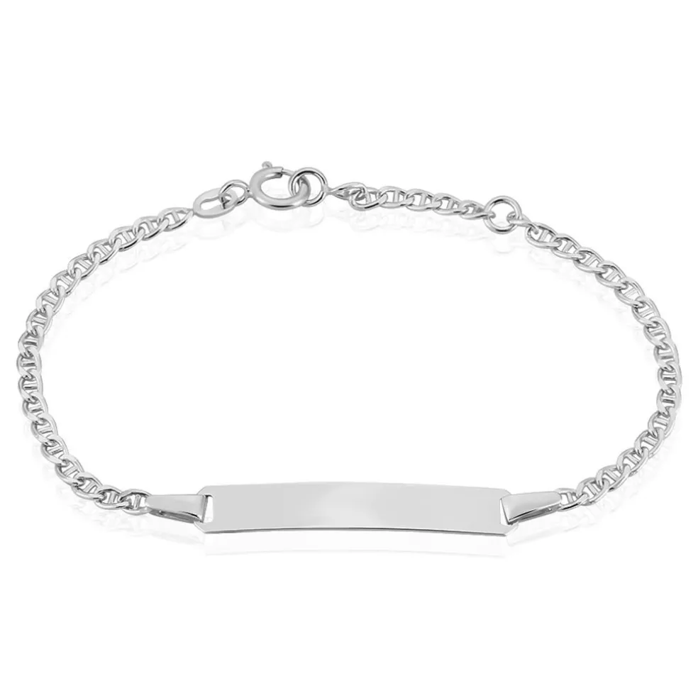 Bracelet Identite Bebe Or Blanc Faniela