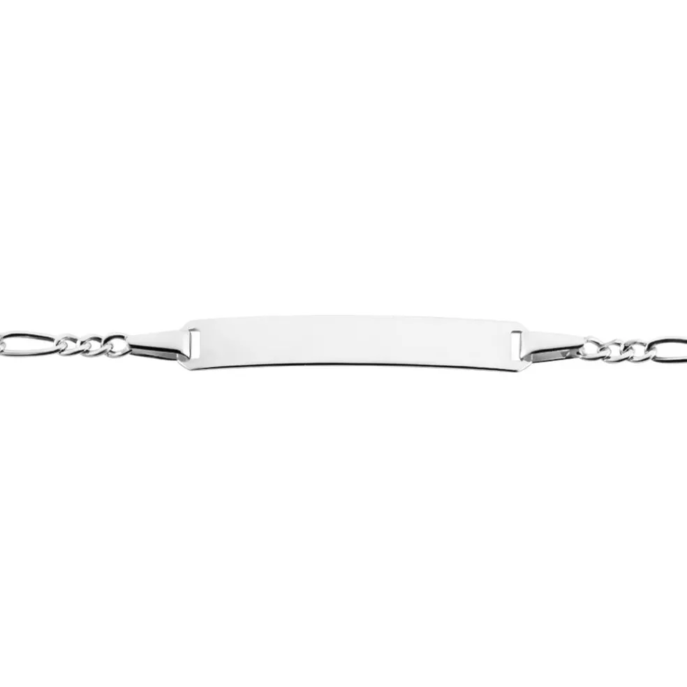Bracelet Identite Bebe Or Blanc Bartolomee
