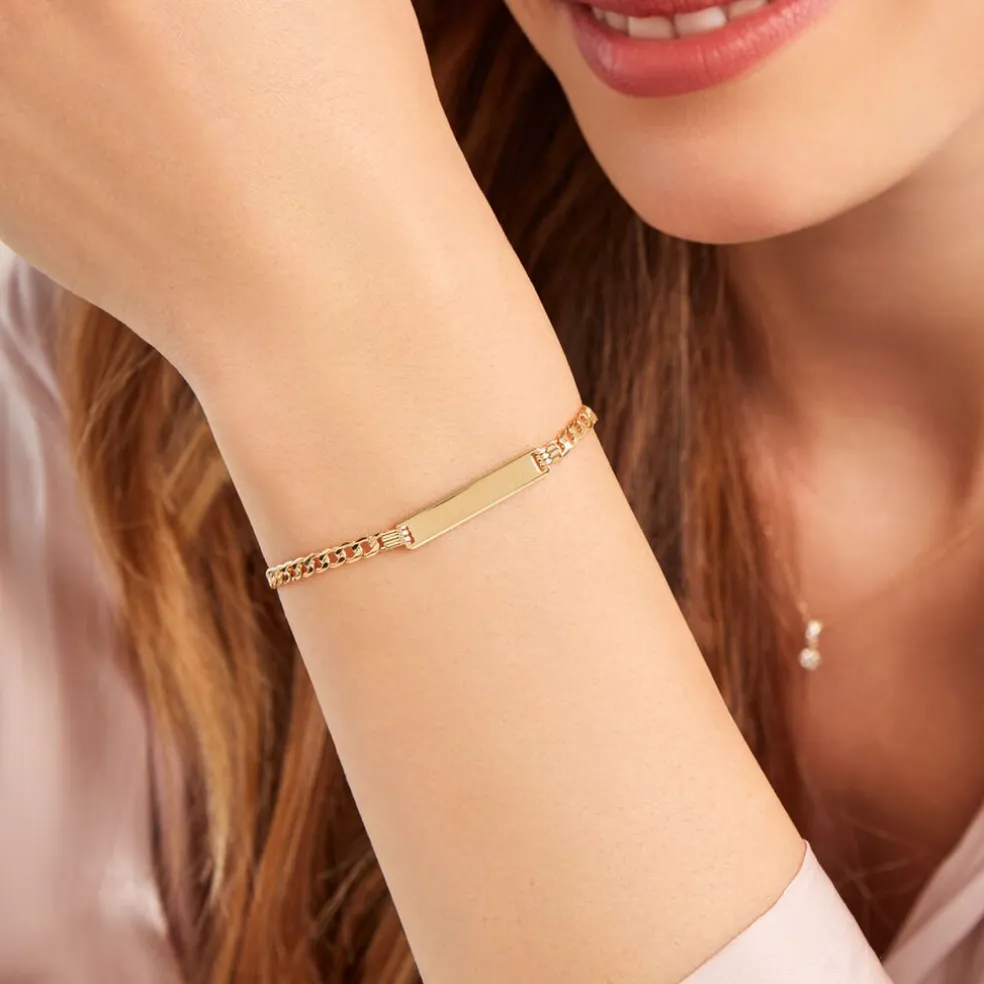 Bracelet Identitée Genevra Or Jaune