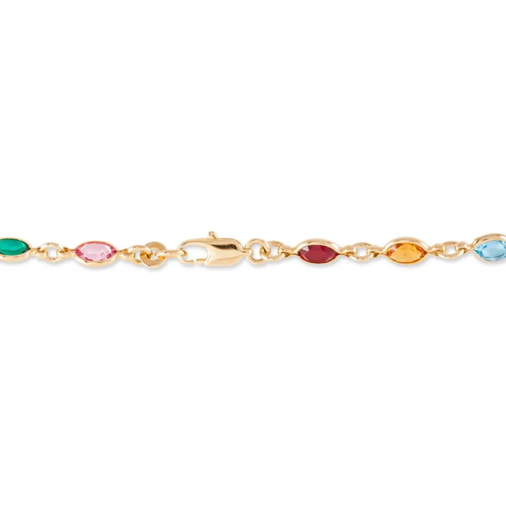 Bracelet Ilvaae Plaqué Or Jaune Pierre De Synthese