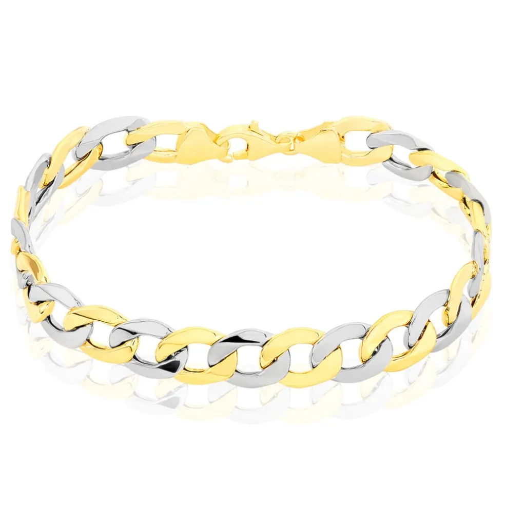 Bracelet Iris Or Bicolore Maille Gourmette