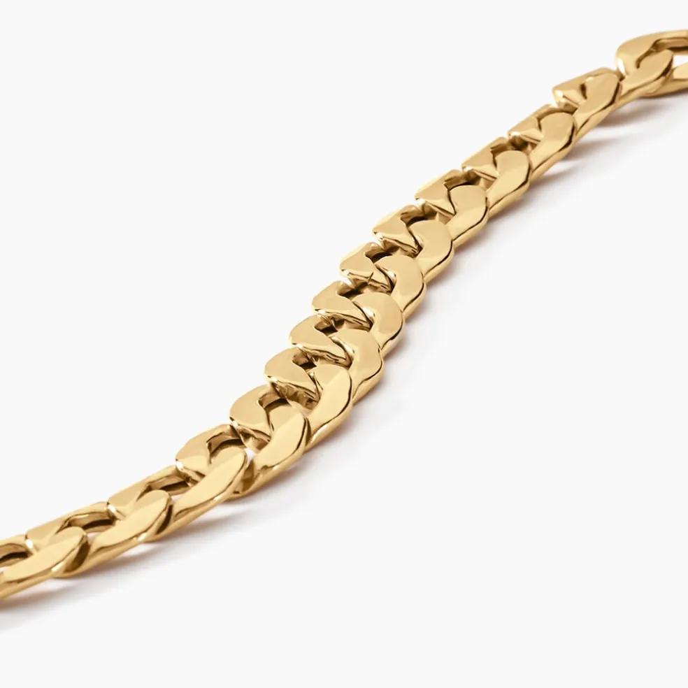 Bracelet Iris Or Jaune Maille Gourmette