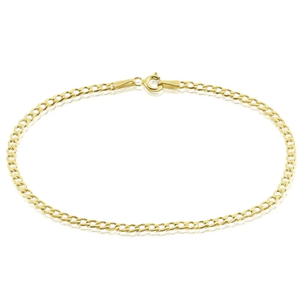 Bracelet Iris Or Jaune Maille Gourmette